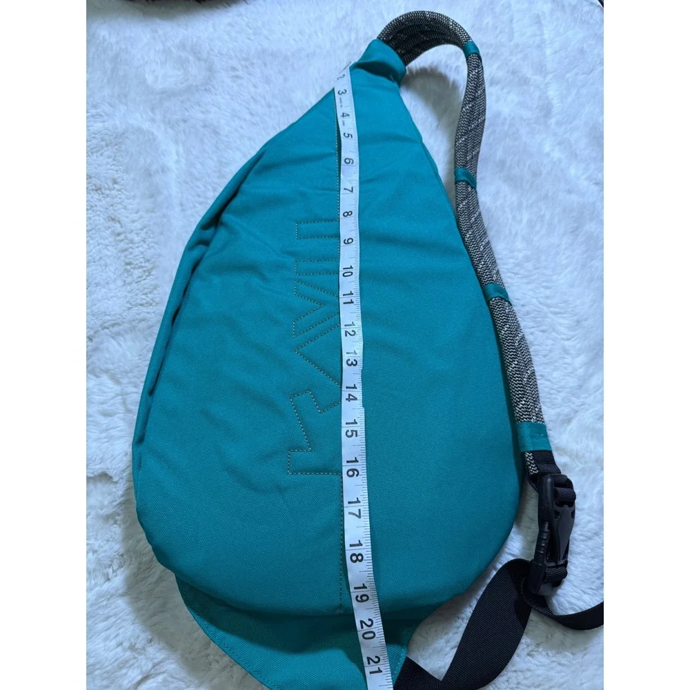 Kavu Rope Bag Teal Canvas Sling Crossbody Backpack Hiking Gorpcore Travel